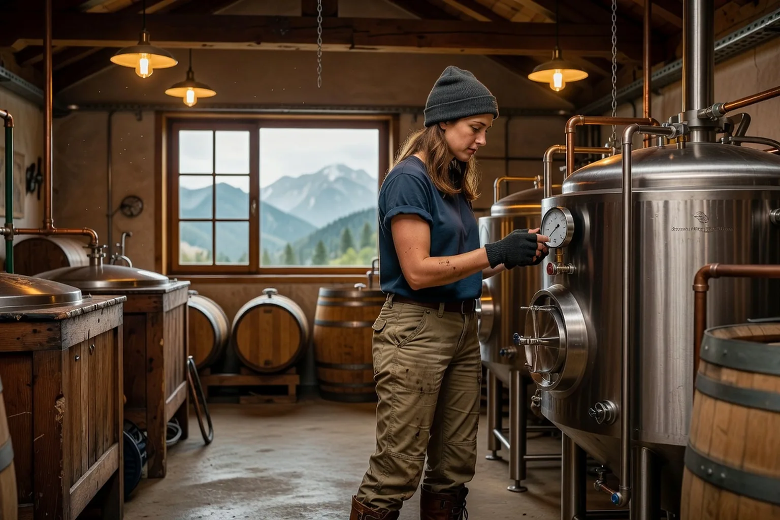 Une brasserie artisanale du massif vosgien, où chaque brassin est surveillé de près.
